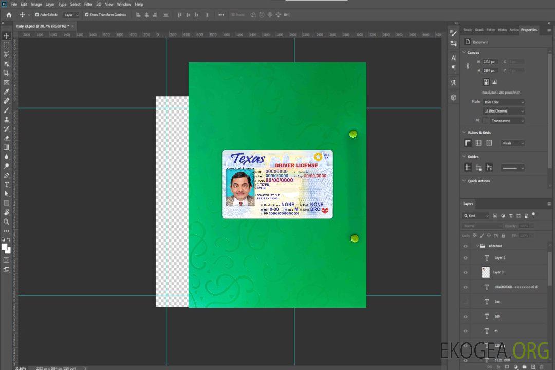 USA Texas DL photolook AVANT template